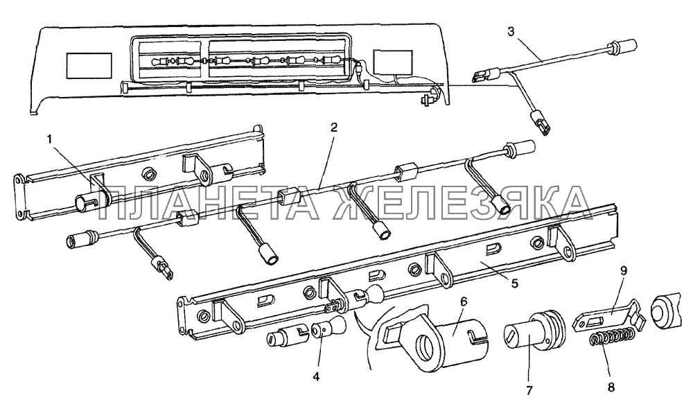 Рейсоуказатели (кронштейны, жгуты) ЛиАЗ-5256, 6212 (2006)